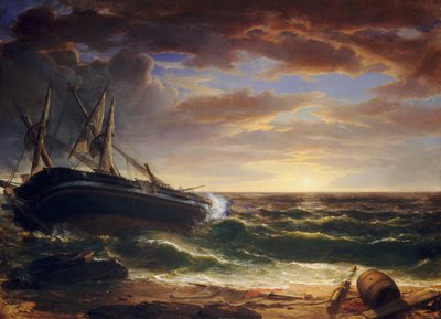 Det strandede skib, 1844. af Asher Brown Durand