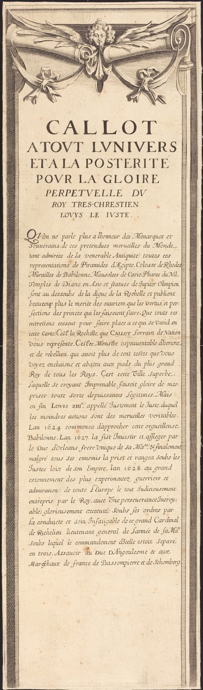 Belejringen af La Rochelle [plade 4 af 16; sæt omfatter 1952.8.97-112] af Assistant of Jacques Callot