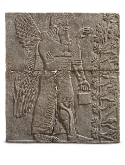 Relief of a Winged Genius, Reign of Ashurnasirpal, ca. 883-859 f.Kr. af Assyrian
