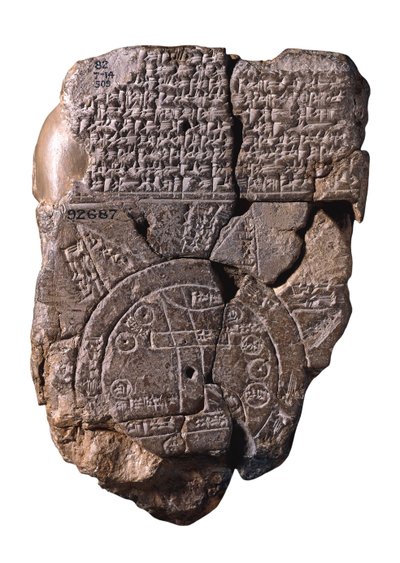 Det babylonske verdenskort, ca. 510-c. 500 f.Kr af Assyrian