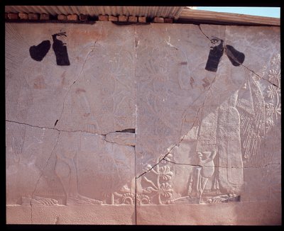 Udsigt over et relief, 9.-7. århundrede f.Kr af Assyrian
