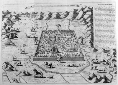 Det terrestriske paradis, 1675 af Athanasius Kircher