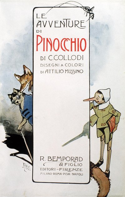 Pinocchios eventyr (forsidebillede) af Attilio Mussino