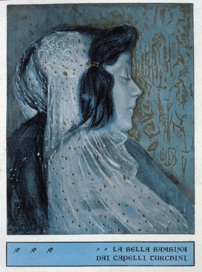 Den blå fe i Pinocchios eventyr (illustration) af Attilio Mussino