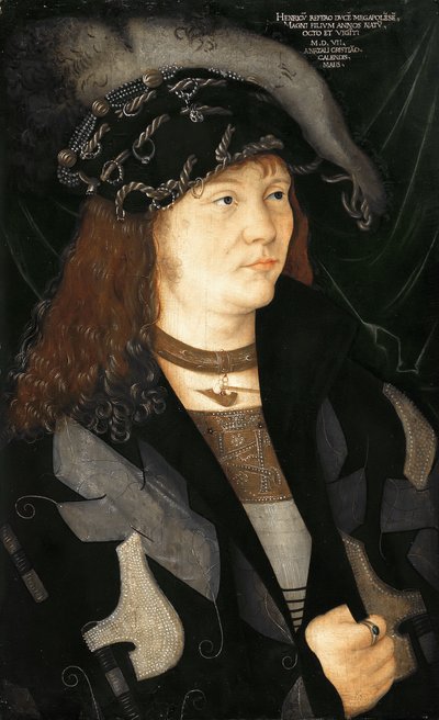 Tysk: Heinrich V Portræt af Henri V. af Mecklenburg af attributed to Jacopo de