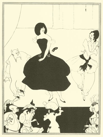 Komedie Ballet of Marionettes (litografi) af Aubrey (after) Beardsley