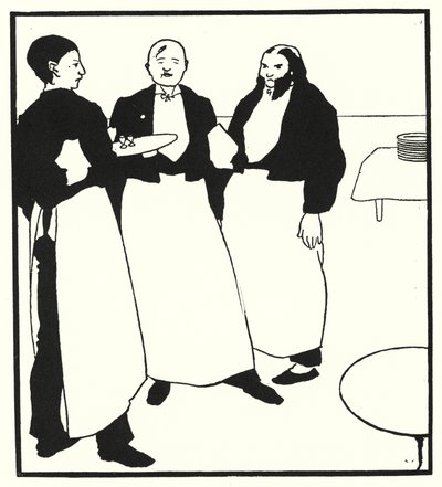 Cafe Boys (gravering) af Aubrey (after) Beardsley