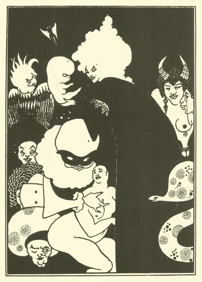Lucians mærkelige skabninger (litografi) af Aubrey (after) Beardsley