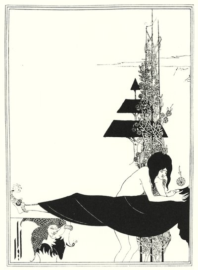 Den platoniske klagesang (gravering) af Aubrey (after) Beardsley