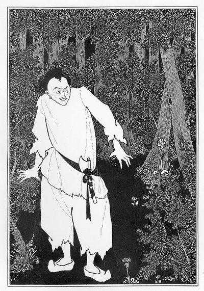 Ali Baba i skoven, 1897 af Aubrey Beardsley
