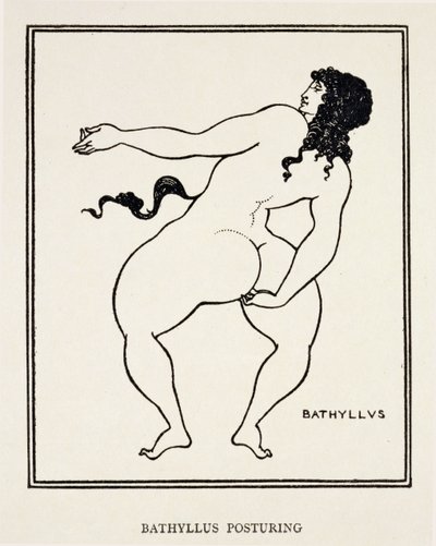 Bathyllus, romersk danser og performer af pantomimus af Aubrey Beardsley