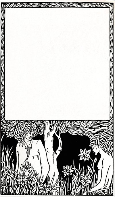 Design til titelside af hedenske papirer, 1893, 1914 af Aubrey Beardsley
