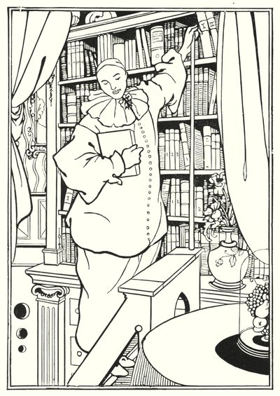 Design til forsiden af "Pierrot" af Aubrey Beardsley