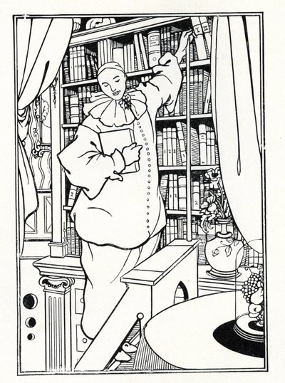 Design til forsiden af "Pierrot", 1896 af Aubrey Beardsley