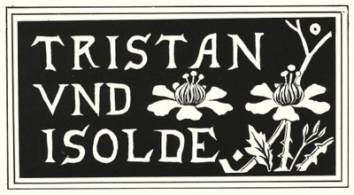 Design fra forsiden af Aubrey Beardsleys kopi af "Tristan Und Isolde" af Aubrey Beardsley