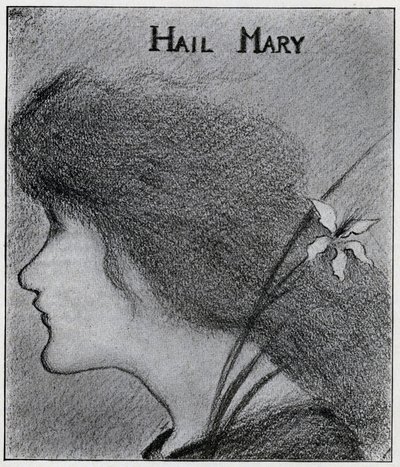 Hil dig Mary (blyant) af Aubrey Beardsley