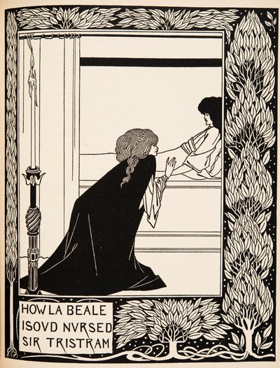 Hvordan La Beale Isoud plejede Sir Tristram af Aubrey Beardsley