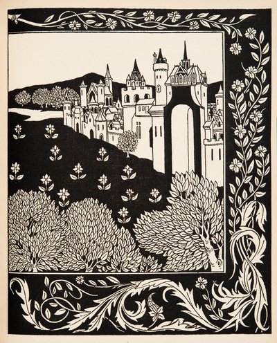 Hvordan dronning Guenever red på Maying af Aubrey Beardsley