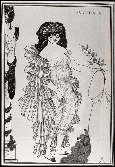 Lysistrate beskytter hendes køn af Aubrey Beardsley