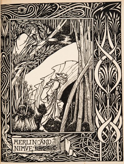 Merlin og Nimue af Aubrey Beardsley