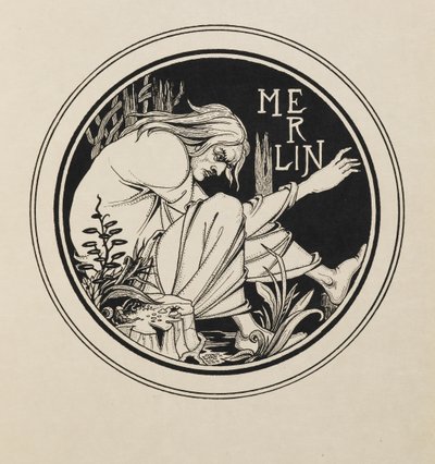 Merlin fra en bog med halvtreds tegninger af Aubrey Beardsley