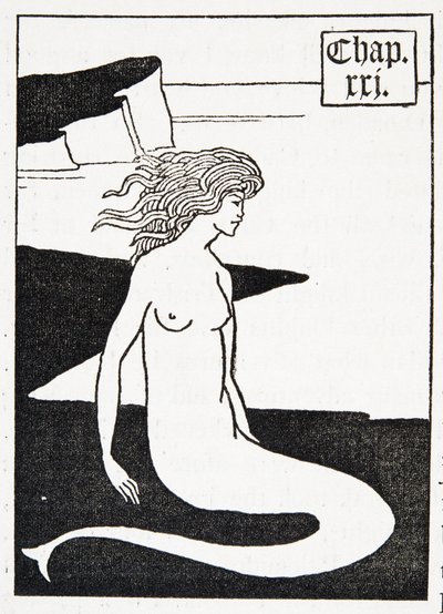 Havfrue. Kapiteloverskrift af Aubrey Beardsley