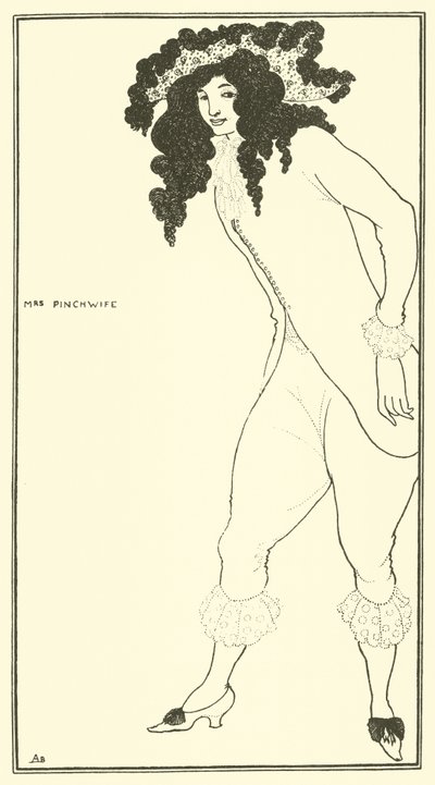 Fru Pinchwife af Aubrey Beardsley
