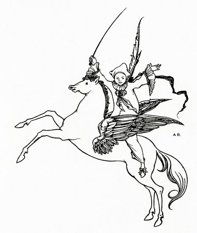 Puck på Pegasus, 1894 af Aubrey Beardsley
