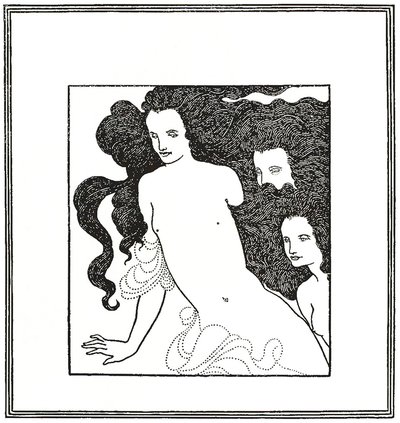 The Comedy of the Rhinegold, frontispice 1872 af Aubrey Beardsley