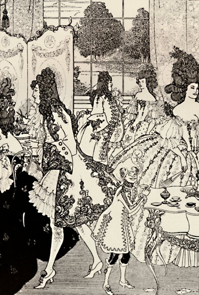 Låsens voldtægt. Alexander Pope. Pennetegning, 1896, 1923 af Aubrey Beardsley