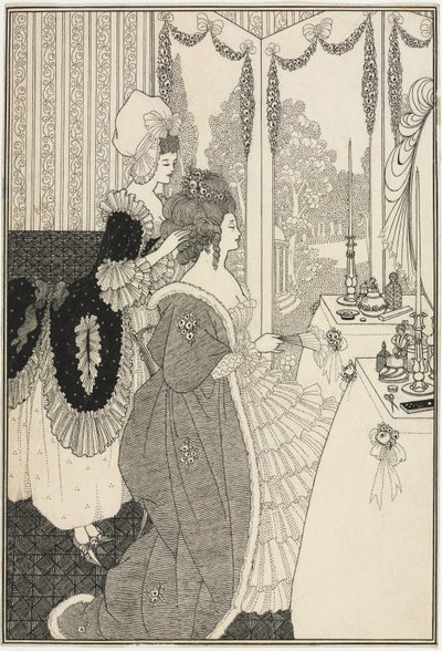 Toilettet, fra The Rape of the Lock af Alexander Pope, ca. 1895-96 (pen og blæk) af Aubrey Beardsley