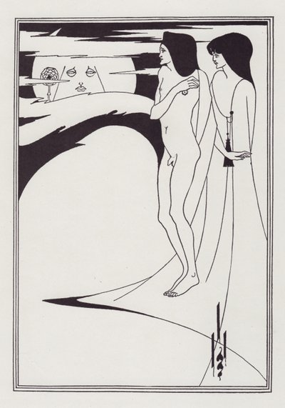 Kvinden i månen, 1893. af Aubrey Beardsley