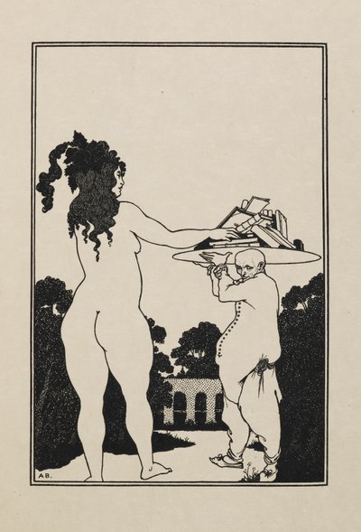 tegning fra en bog med halvtreds tegninger af Aubrey Beardsley