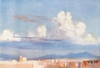 Rom: Albanerbjergene fra et tag (farvelitografi) af Aubrey Waterfield