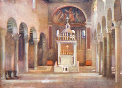 Rom: S Giorgio in Velabro (farvelitografi) af Aubrey Waterfield