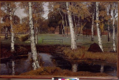 Landskab af Overbeck, Fritz (1869-1909). Olie på lærred af August Overbeck