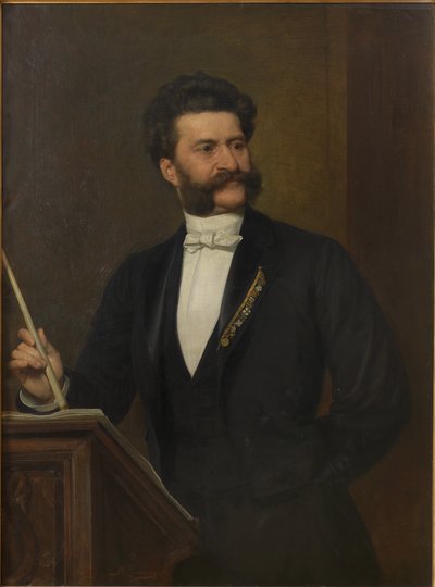 Portræt af Johann Strauss 1825-1899, 1888. af August Eisenmenger