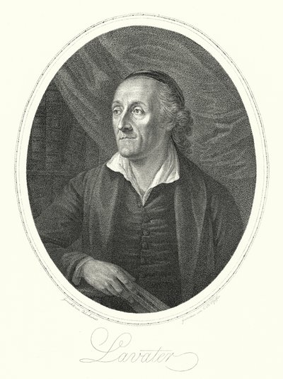 Johann Kaspar Lavater, schweizisk teolog, forfatter og fysionomist (gravering) af August Friedrich Oelenhainz