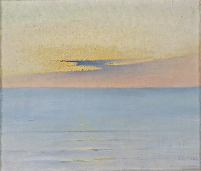 Hav i solnedgang af August Hagborg