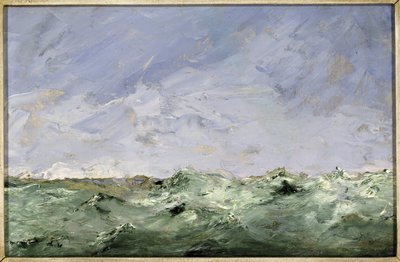 Lille eau. Dalaro (comte de Stockohlm) - Lille vand. Dalaroe, af Strindberg, August (1849-1912). Olie på pap af August Johan Strindberg
