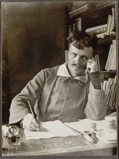 Selvportræt af August Johan Strindberg