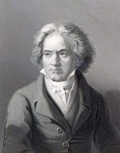 Ludwig van Beethoven, graveret af William Holl den Yngre (gravering) af August Karl Friedrich von Kloeber