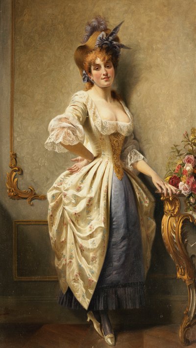 En ung skønhed, 1884 af August Knoop