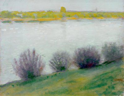 På Rhinen nær Hersel af August Macke
