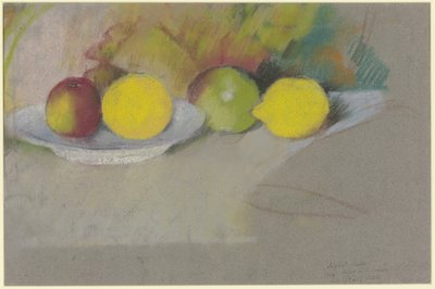Æbler og citroner, ca. 1909-10 (pastel på papir) af August Macke