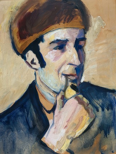 Portræt af Franz Marc. 1910 af August Macke