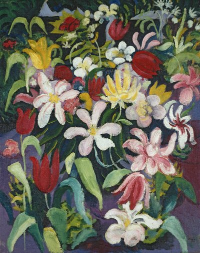 Blomstertæppe af August Macke