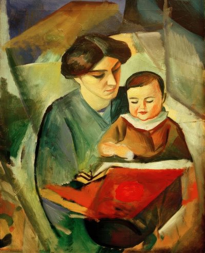 Elisabeth og Walterchen af August Macke