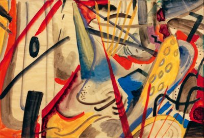 Farvesammensætning II af August Macke