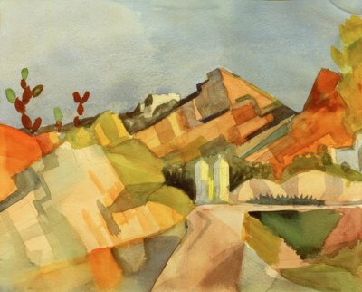 Rocky landskab af August Macke